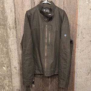 Kuhl Men's Burr Canvas Gunmetal Lightweight Zip Jacket